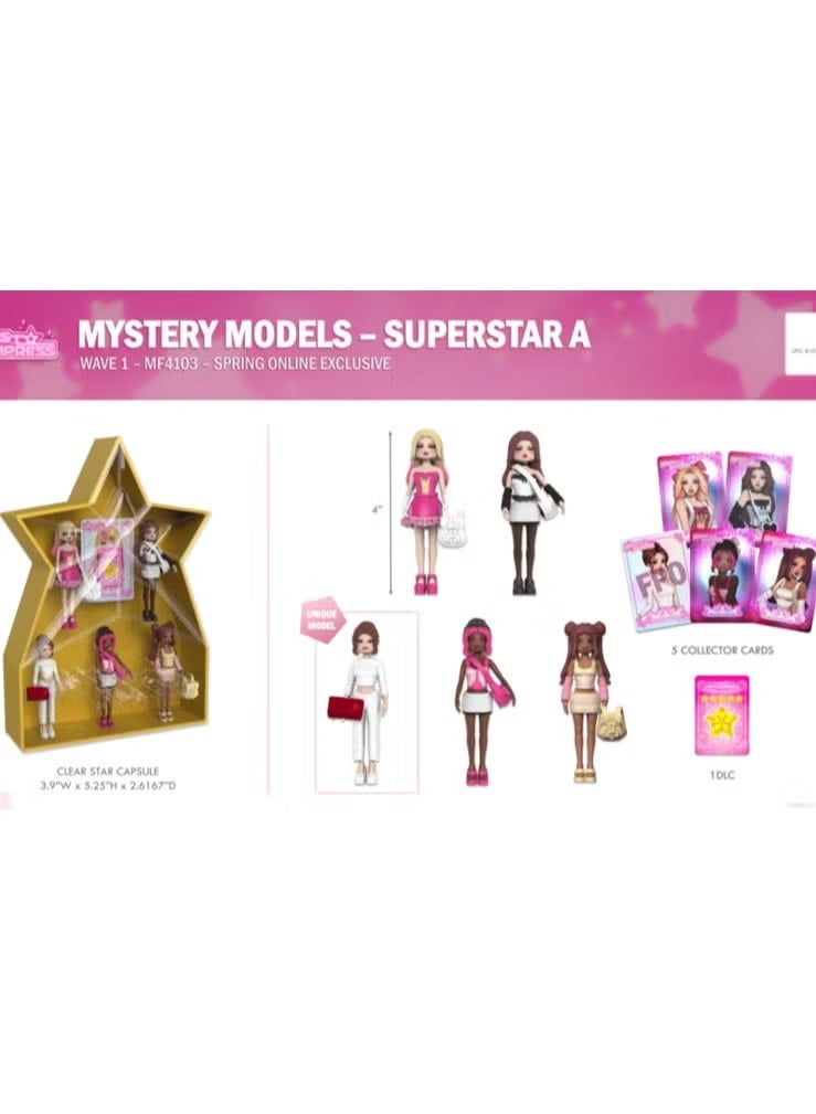 PhatMojo Dress Impress Surprise Fashion Dolls Set – Gold Star Pack with Mix & Match Outfits - Image 2